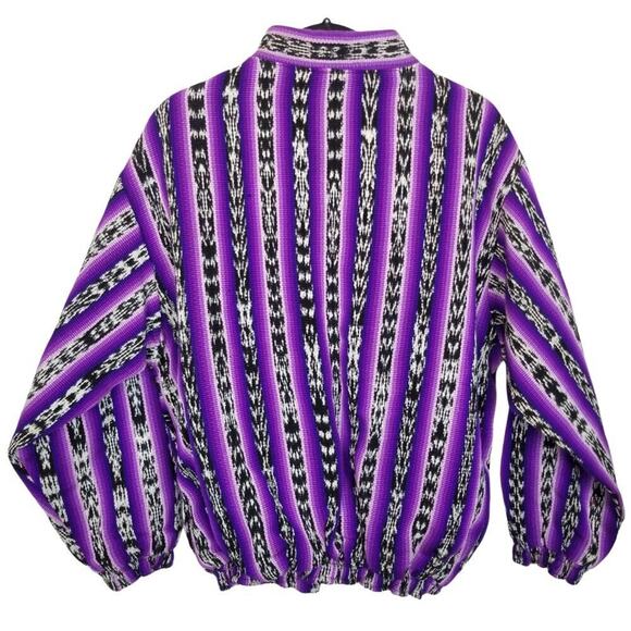 Vtg Jacket Embroidered Floral Southwestern Art to Wear Sz L Full Zip Boho Bomber - Picture 2 of 7